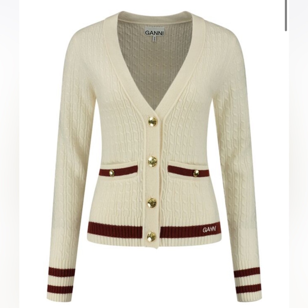 Ganni Cream Cardigan
